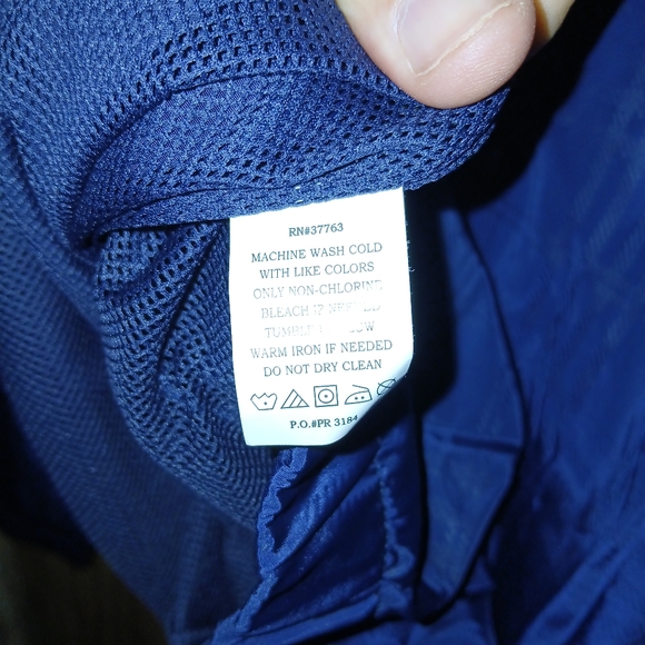 PGA Tour Windbreaker 1/4 Zip Mens Size Large Blue Checkered Mesh Lined Golf - Picture 4 of 15